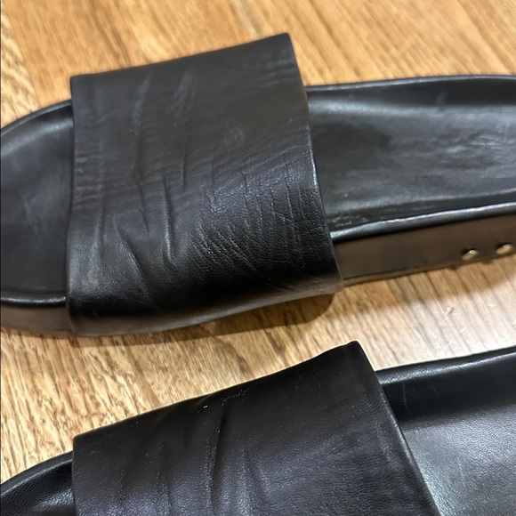 Beek pelican leather platform sandal Slides black size 10 - Picture 9 of 9